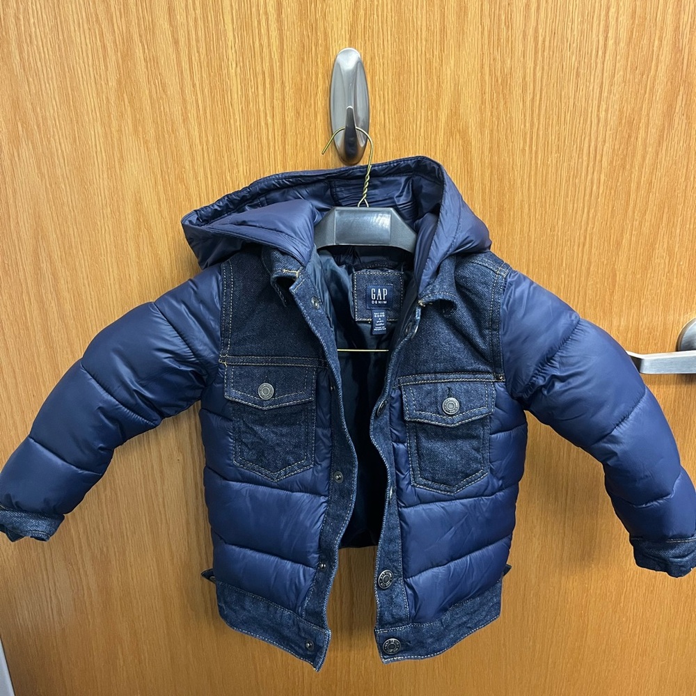 GAP (4T) Kids Navy and Denim Hooded Jacket